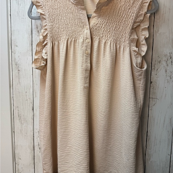 ePretty Beige Ruffle Blouse - Picture 2 of 10